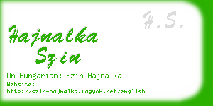 hajnalka szin business card